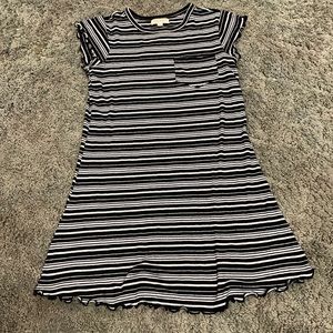 mini dress, black and white striped,xs